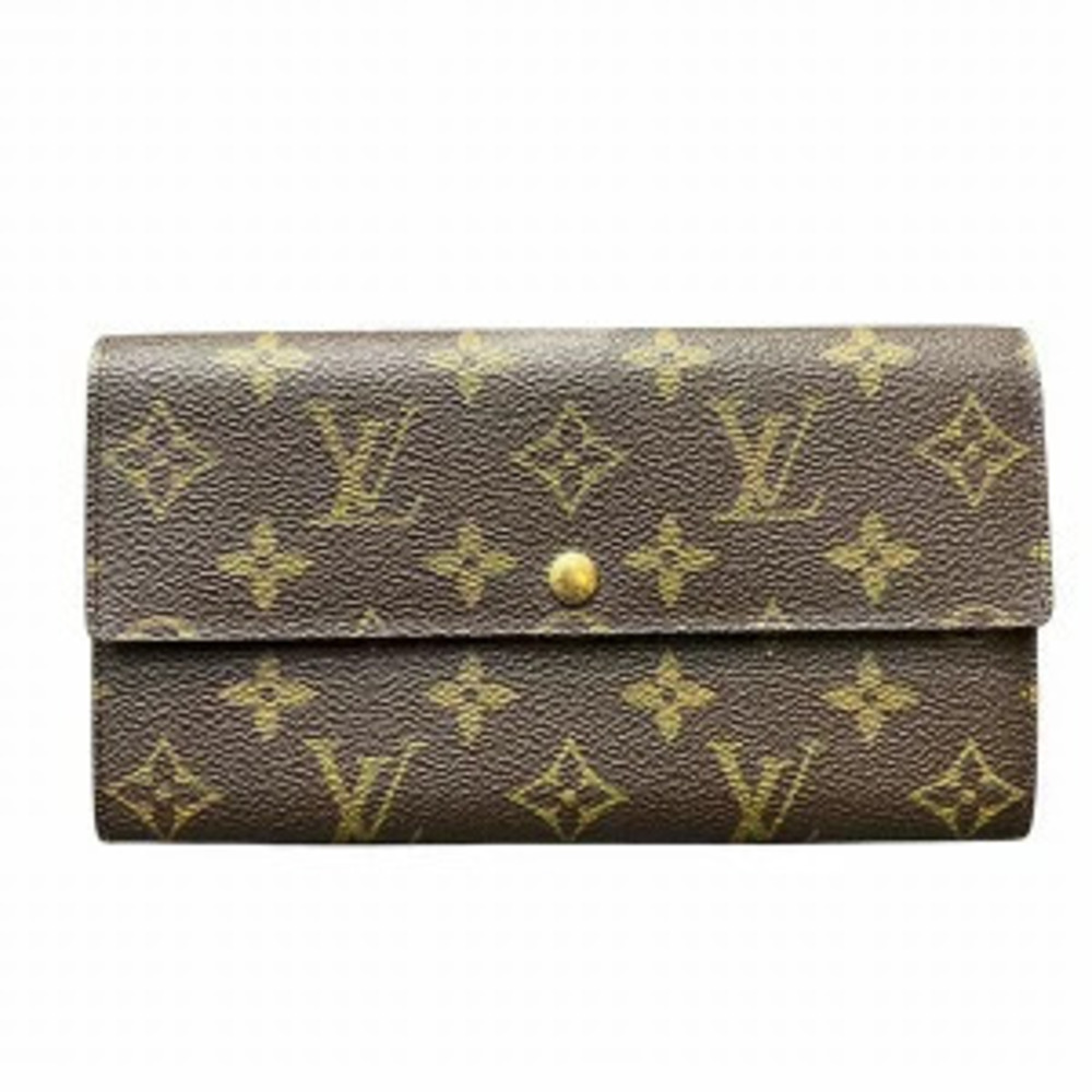 Louis Vuitton Monogram Pochette Portemonnaie Credit Long Wallet